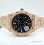 ZF Factory Audemars Piguet Royal Oak 9015 Black Dial Rose Gold Watch 41mm